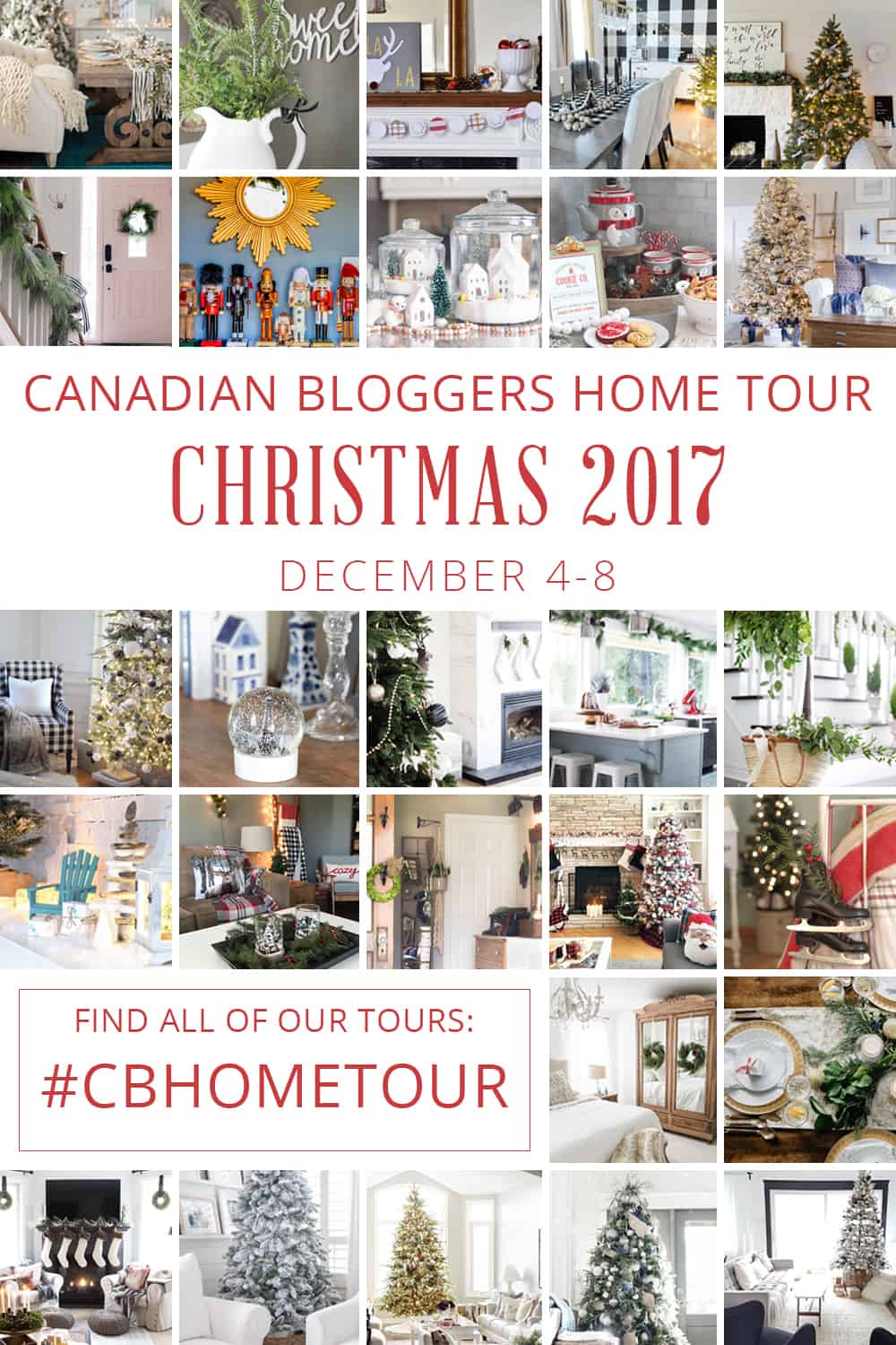 Canadian Bloggers Home Tour Christmas 2017 pin img